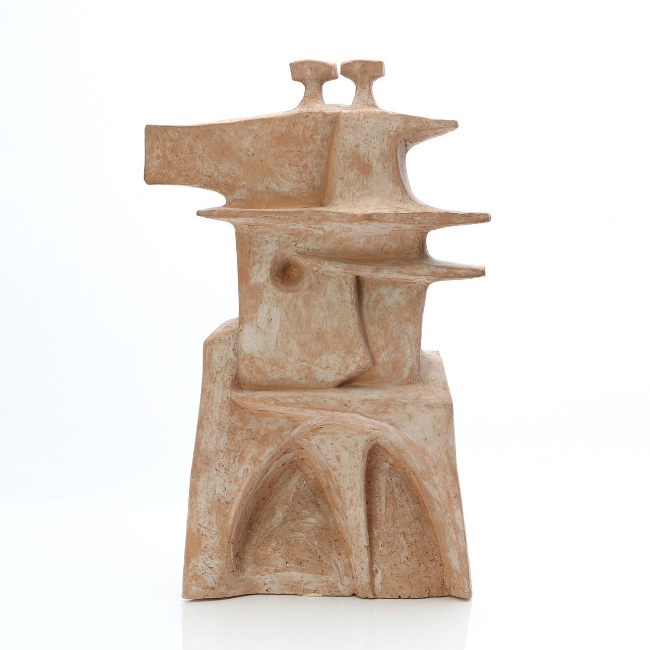 ÅKE HOLM. Keramikskulptur, terracotta. Abstrakt skulptur, 