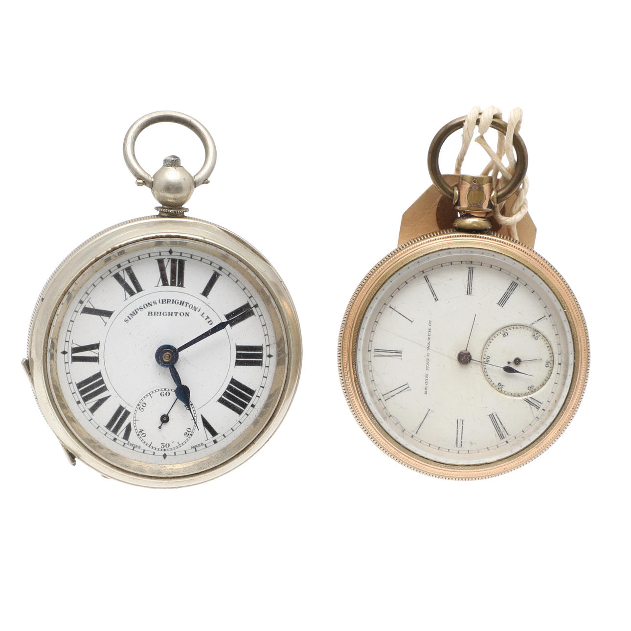 TWO POCKET WATCHES.