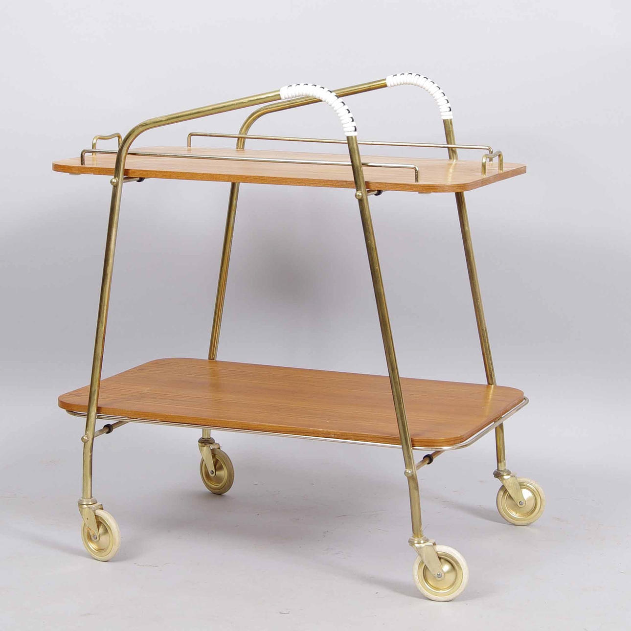 SERVERINGSVAGN, teak/metall, 1960-tal.