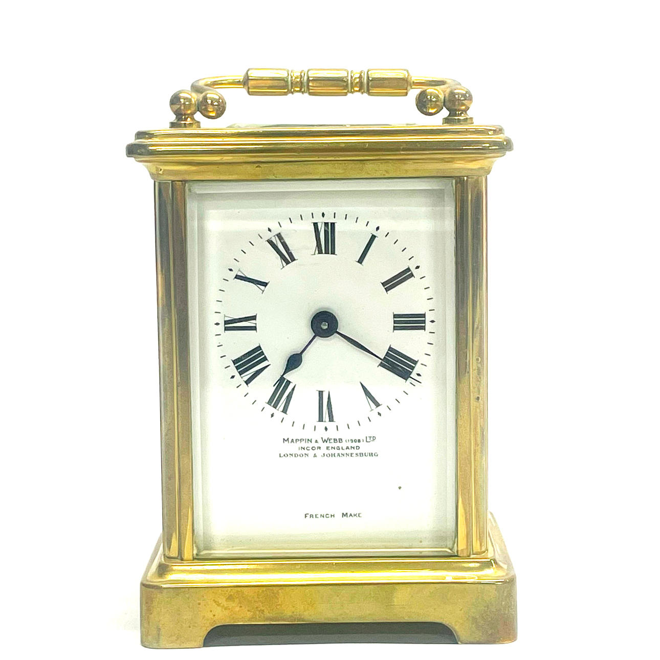 RELOJ DE CARRUAJE DE LATÓN MAPPIN AND WEBB.