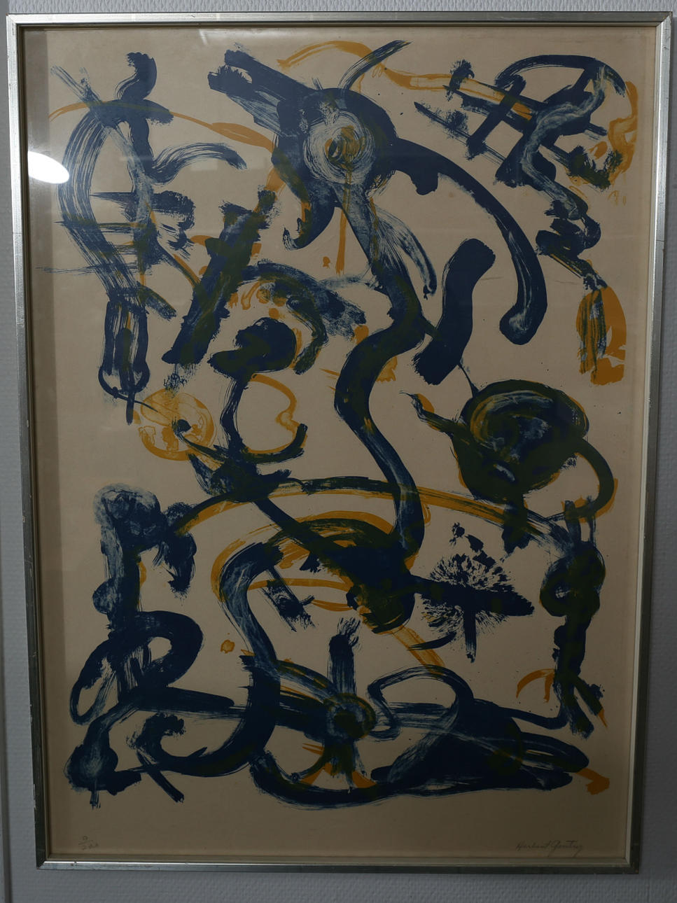 HERBERT GENTRY. Litografi, numrerad 9/200, Komposition, signerad.