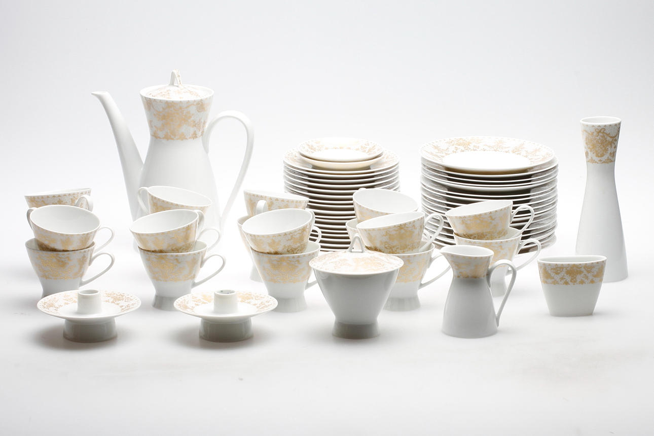 KAFFESERVIS, porslin. 44 delar, Björn Wiinblad, Rosenthal, 1900-talets andra hälft.