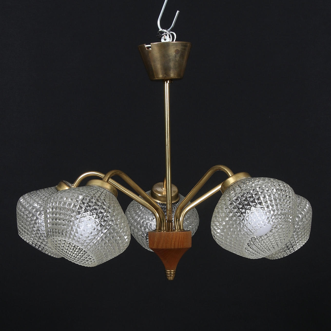 A 5-arm ceiling lamp, mid 20th century.
