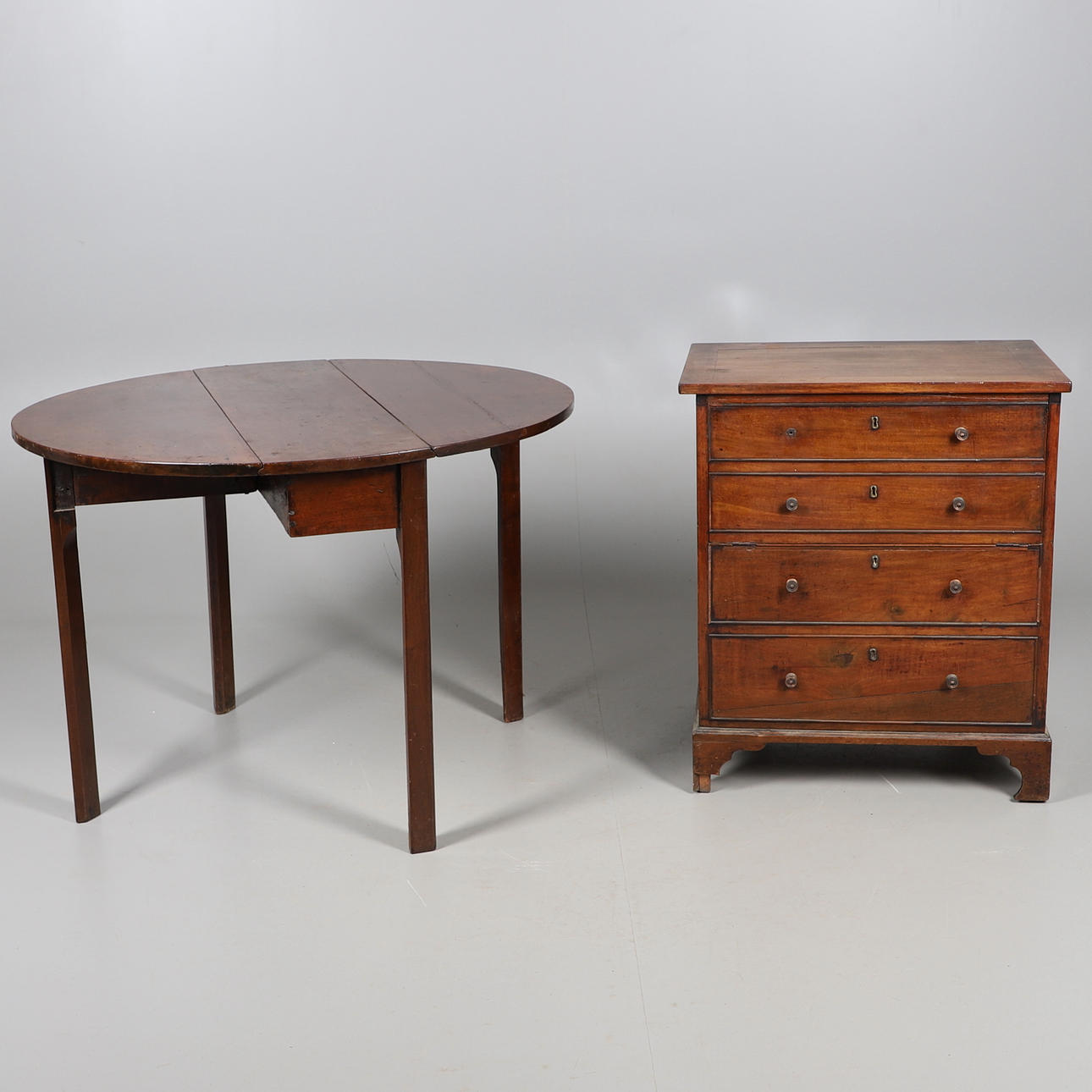 GATE LEG TABLE & A CONVERTED COMMODE.