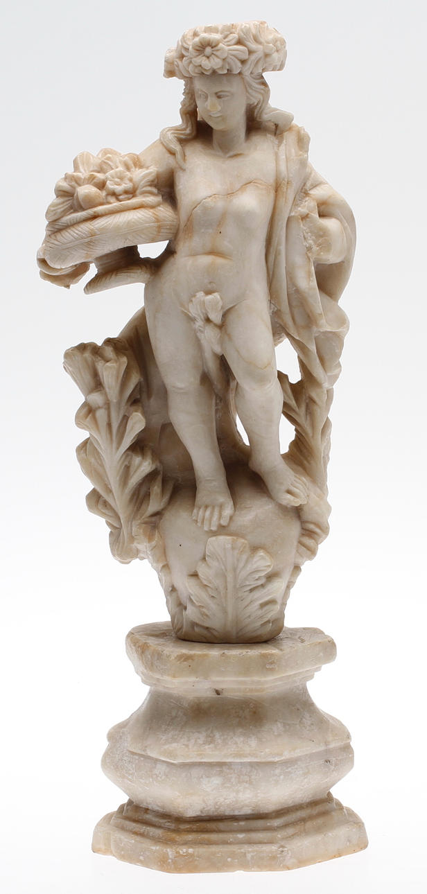 SKULPTUR, alabaster, 1800/1900-tal.