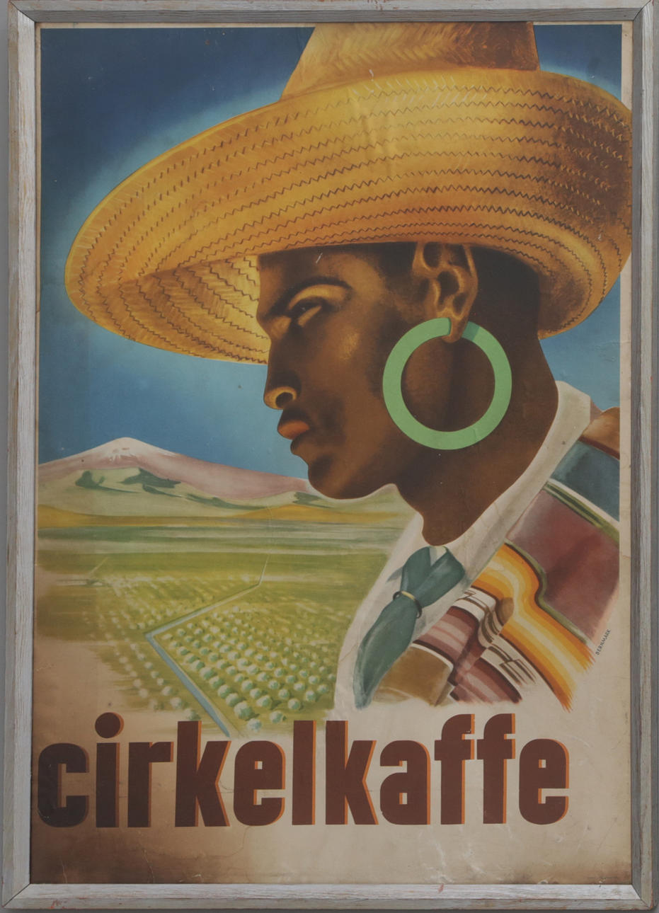 POSTER, Circle coffee, elderly.