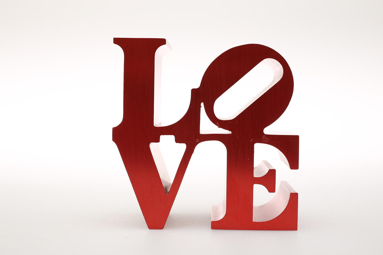 ROBERT INDIANA, efter, skulptur metall.