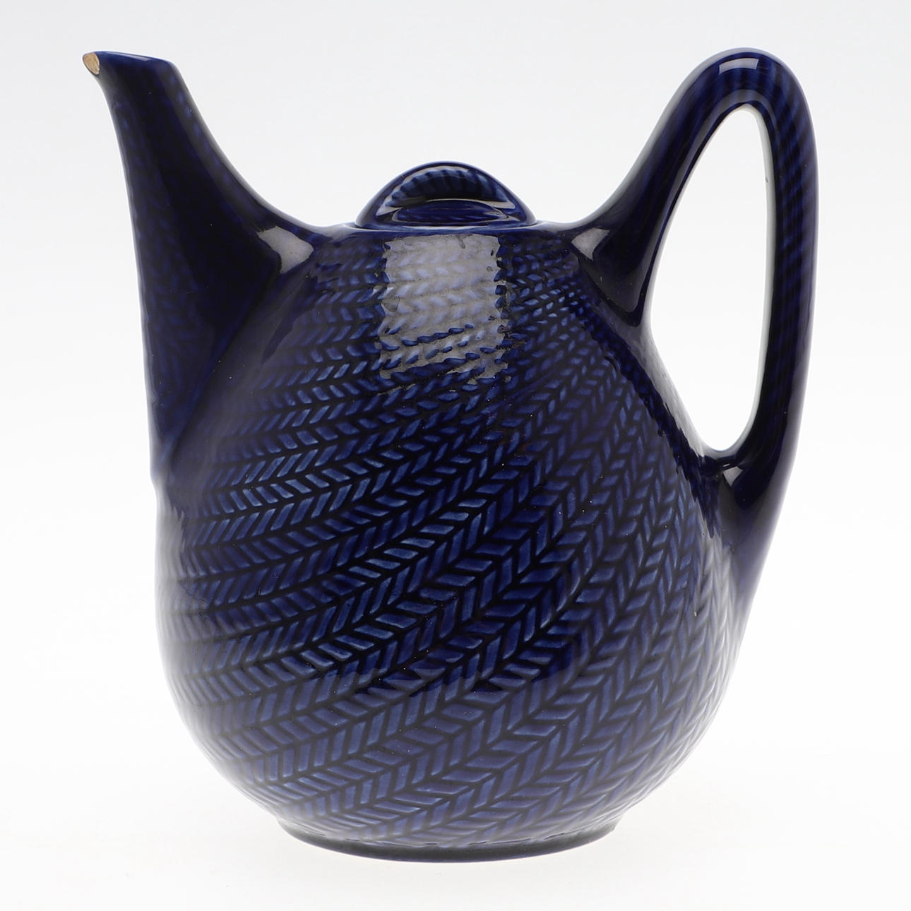 HERTHA BENGTSON. TEKANDE, keramik, „Blå Eld“, Rörstrand, 1950'erne.