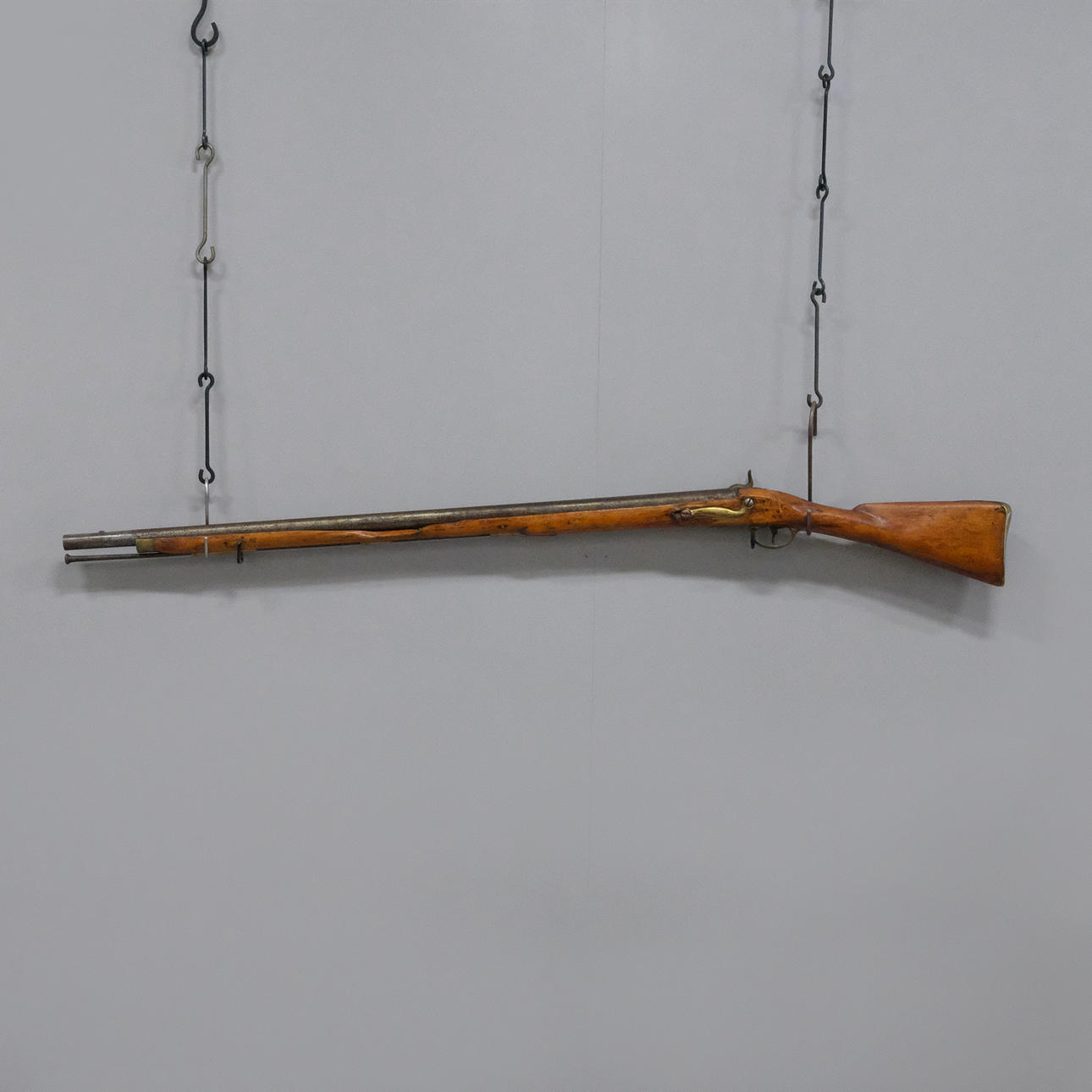PERCUSSION LOCK RIFLE. CONVERTED FLINT LOCK.