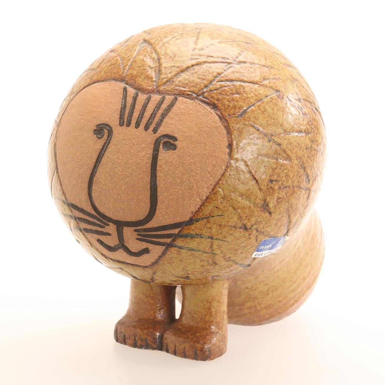 LISA LARSON. Figurin, "lejon", stengods, Gustavsberg.