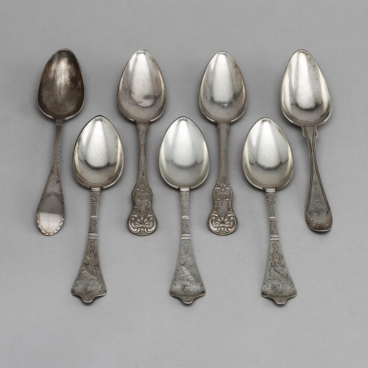 SKEDAR, 7 st, silver, vikt ca 420 gram.