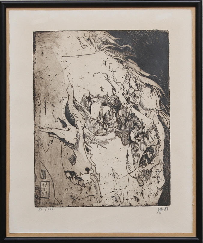 HORST JANSSEN. Etching, signed, numbered.
