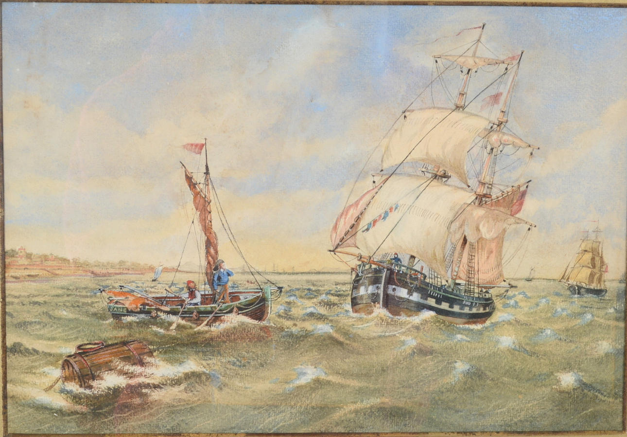 OKÄND KONSTNÄR. Akvarell.