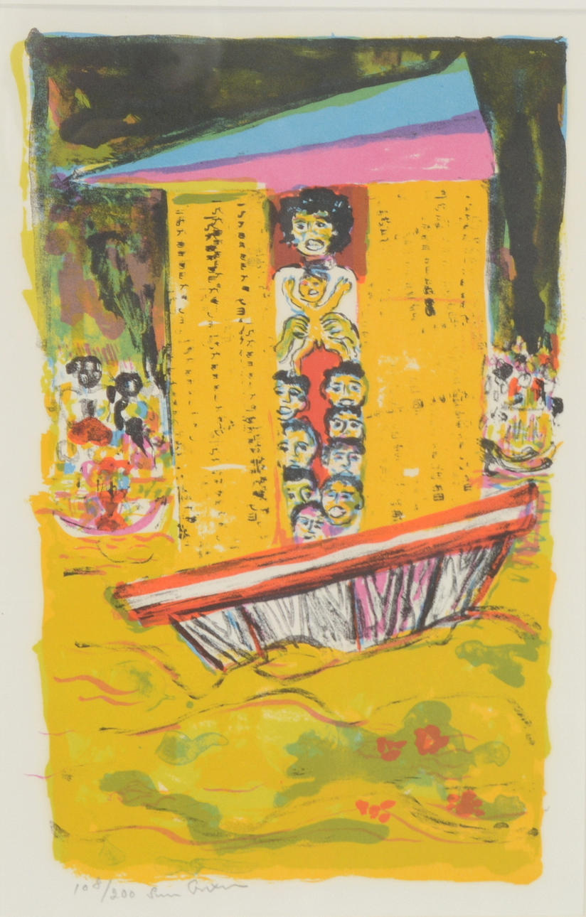 SVEN X-ET ERIXSON. Färglitografi.