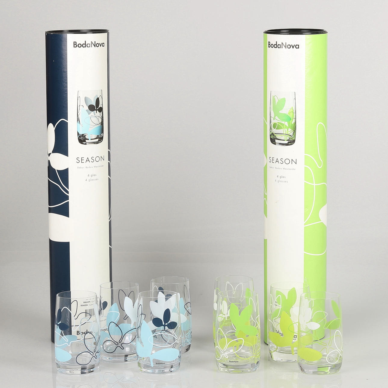 BARBRO WESSLANDER. Dricksglas "Season", 8 st, Boda Nova.