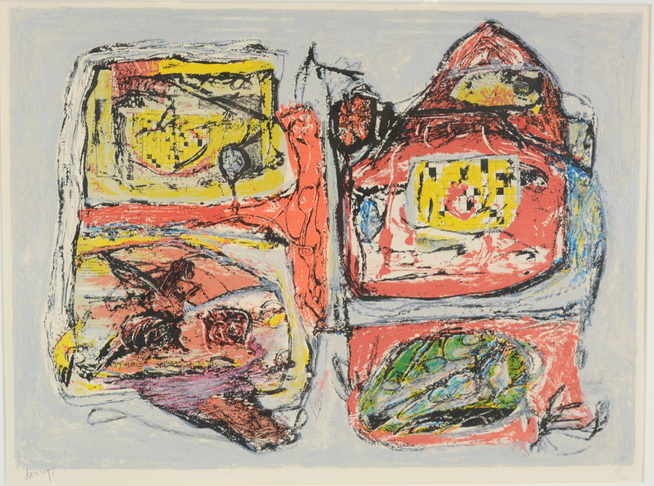 JAQUES DOUCET. Färglitografi.