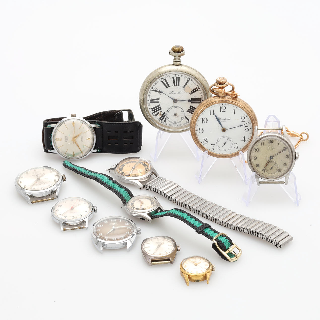 WRISTWATCH, 9 pcs, and POCKET WATCH, 2 pcs.