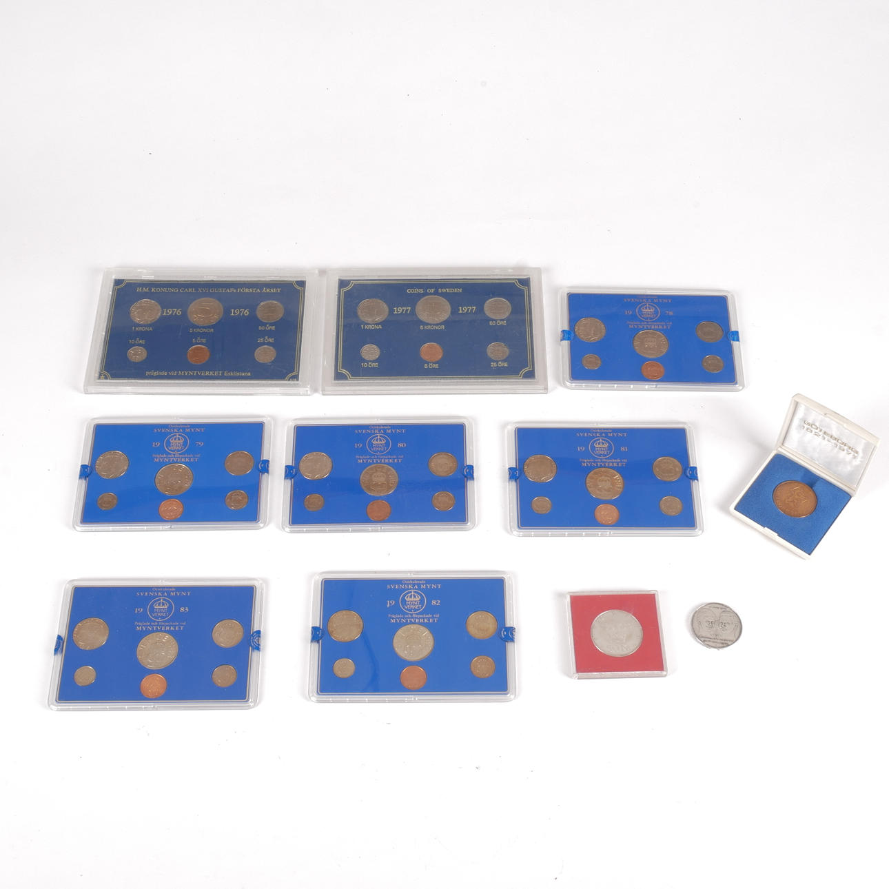 SAMLARMYNT, bla silver och "Svenska Mynt".