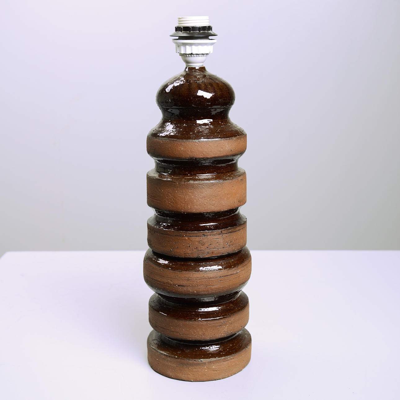 A table lamp, salt glazed stoneware, 1970s.