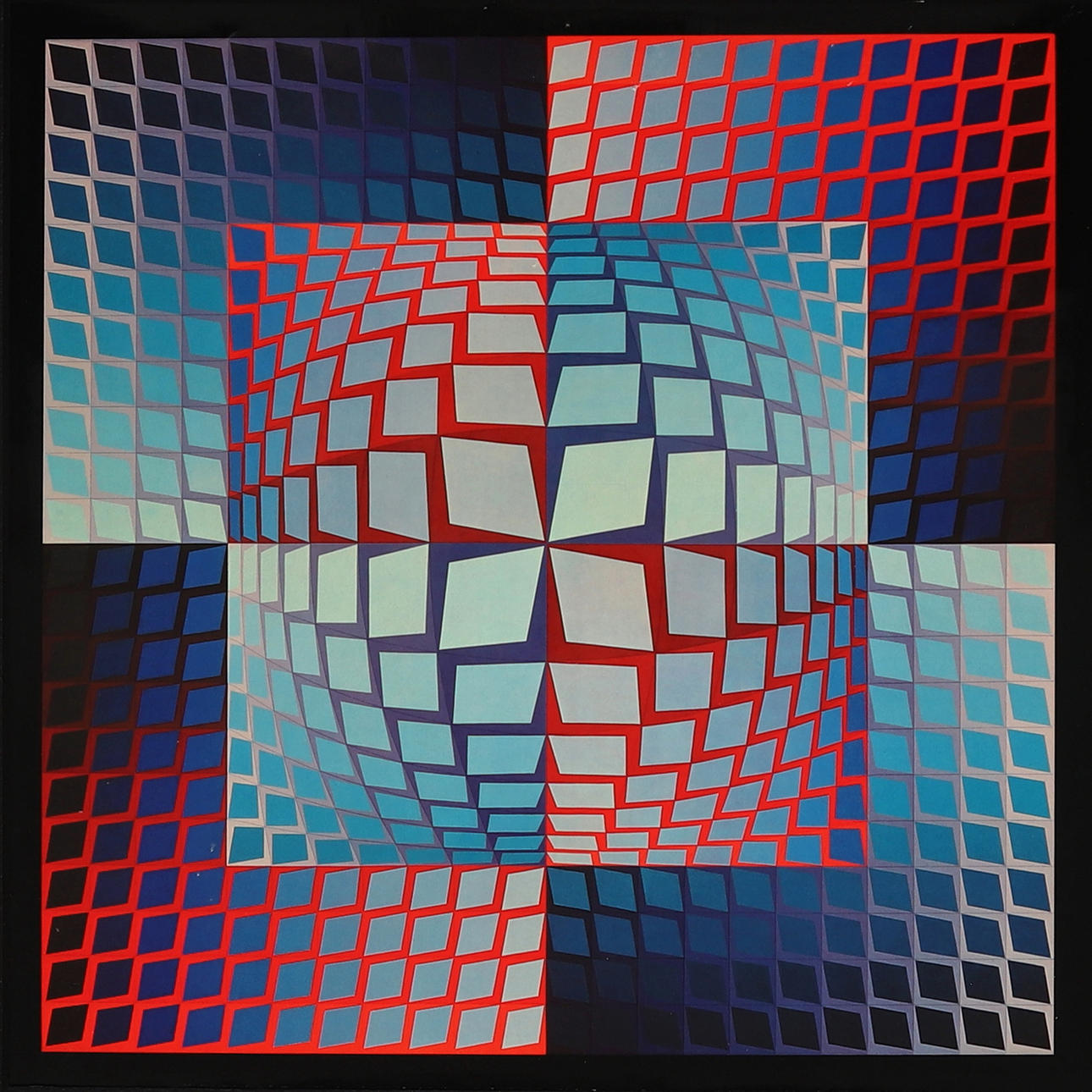 VICTOR VASARELY. Quazar-Zett, offset print, unsigned.