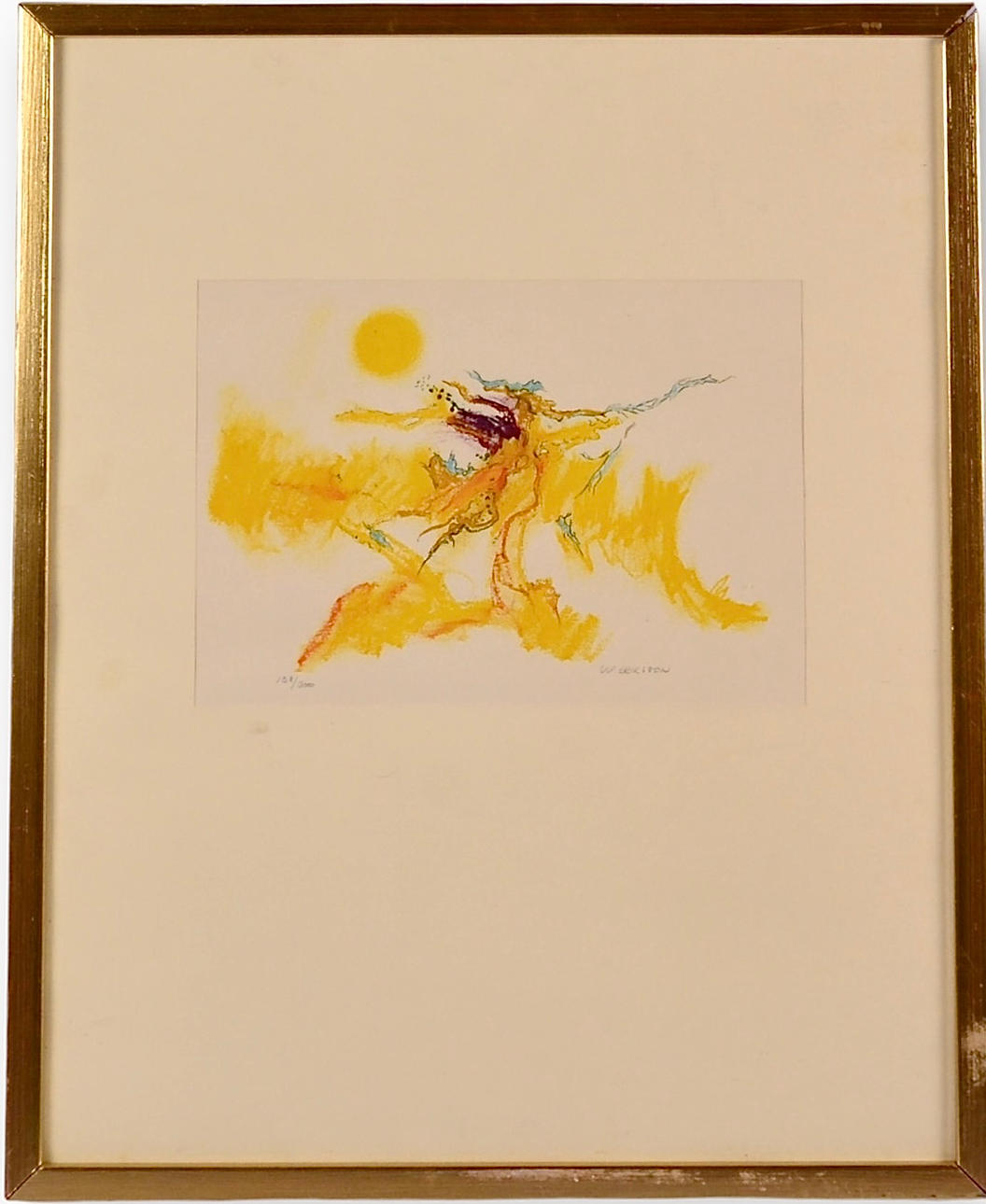 ULF ERIKSSON. Färglitografi.