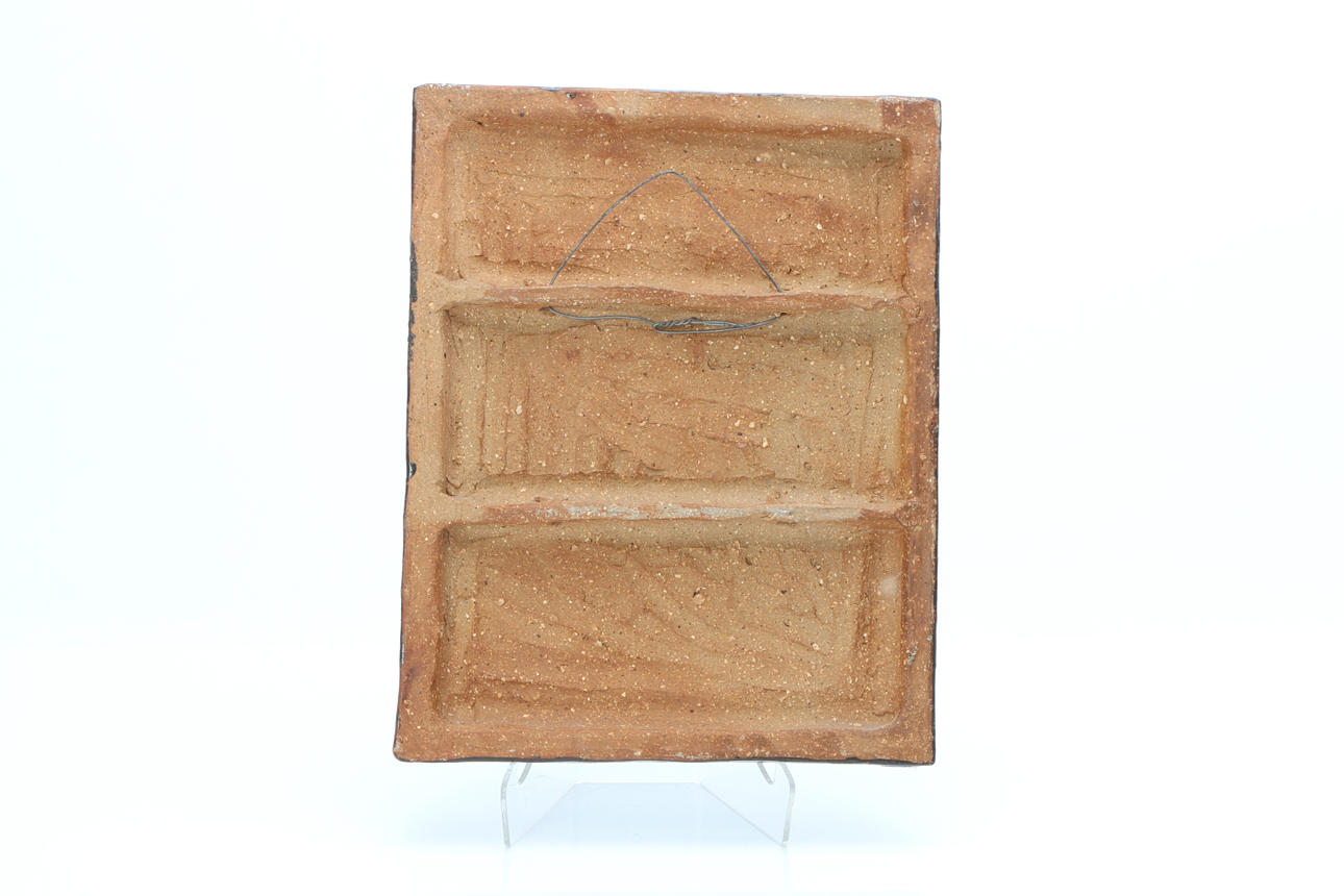 ÅKE HOLM. Wall Plaque. Glazed stoneware. “Daniel in the Lion's Pit