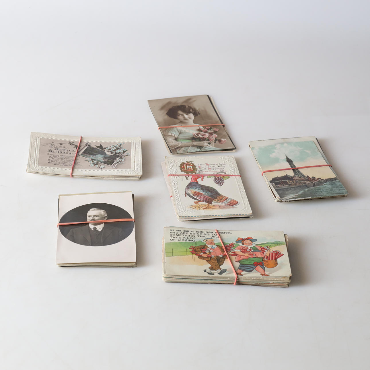 Postkort, ca. 60 stk., begyndelsen af det 20. århundrede.
