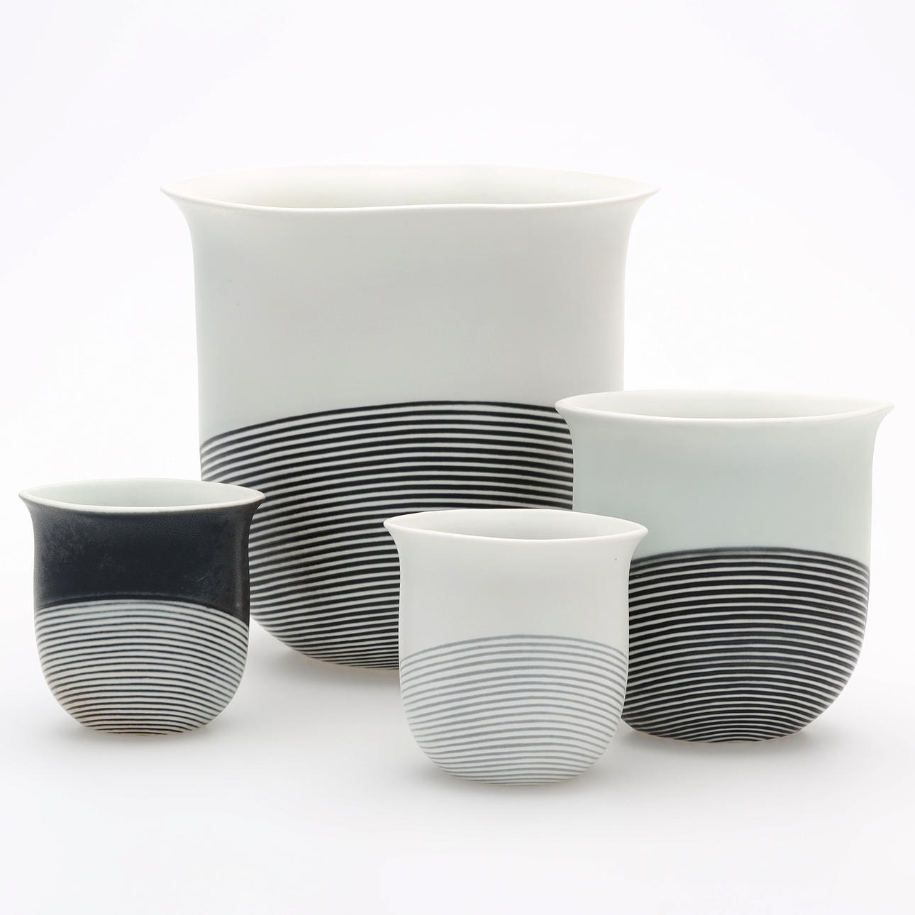 INGER PERSSON, "Ipe", samling vaser, 4 delar, Rörstrand.