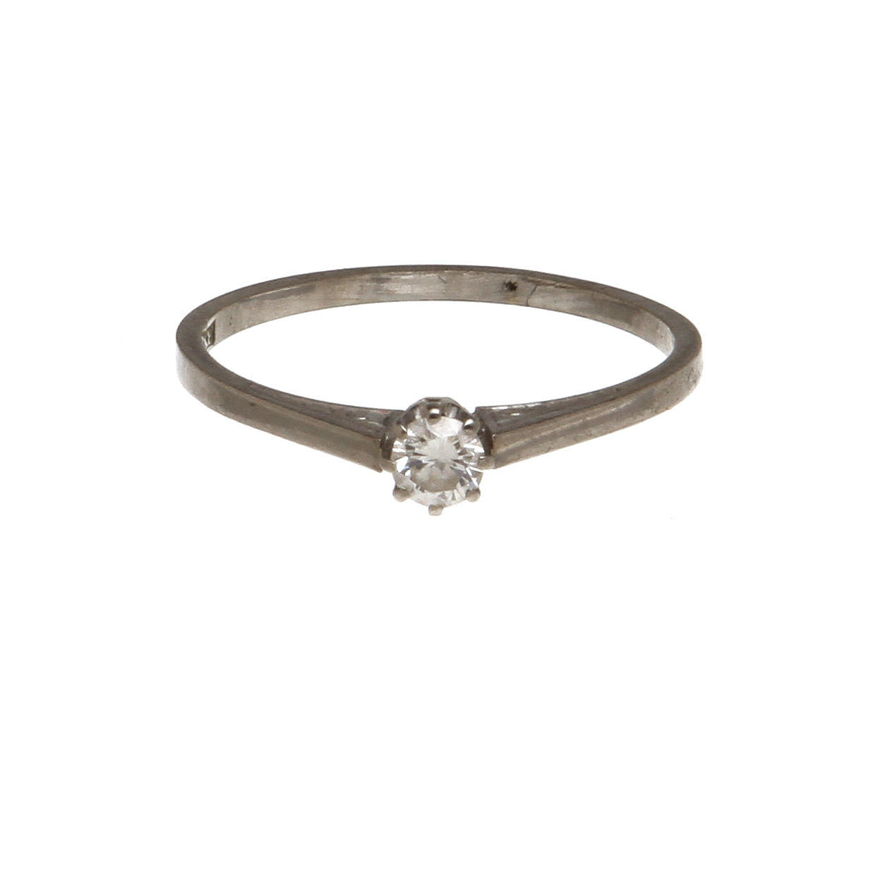 RING, 18k vitguld med diamant, ca 0,16 ct, 1,8 gram.