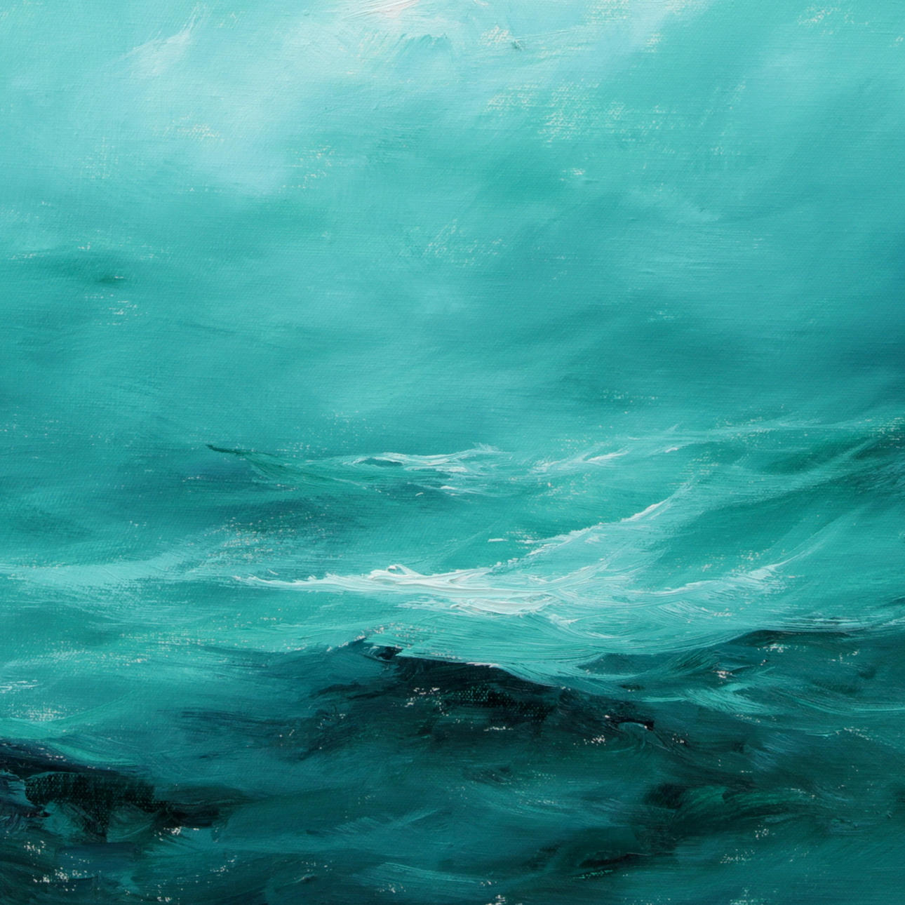 AXEL LIND. Olja på duk, havsmotiv, signerad.