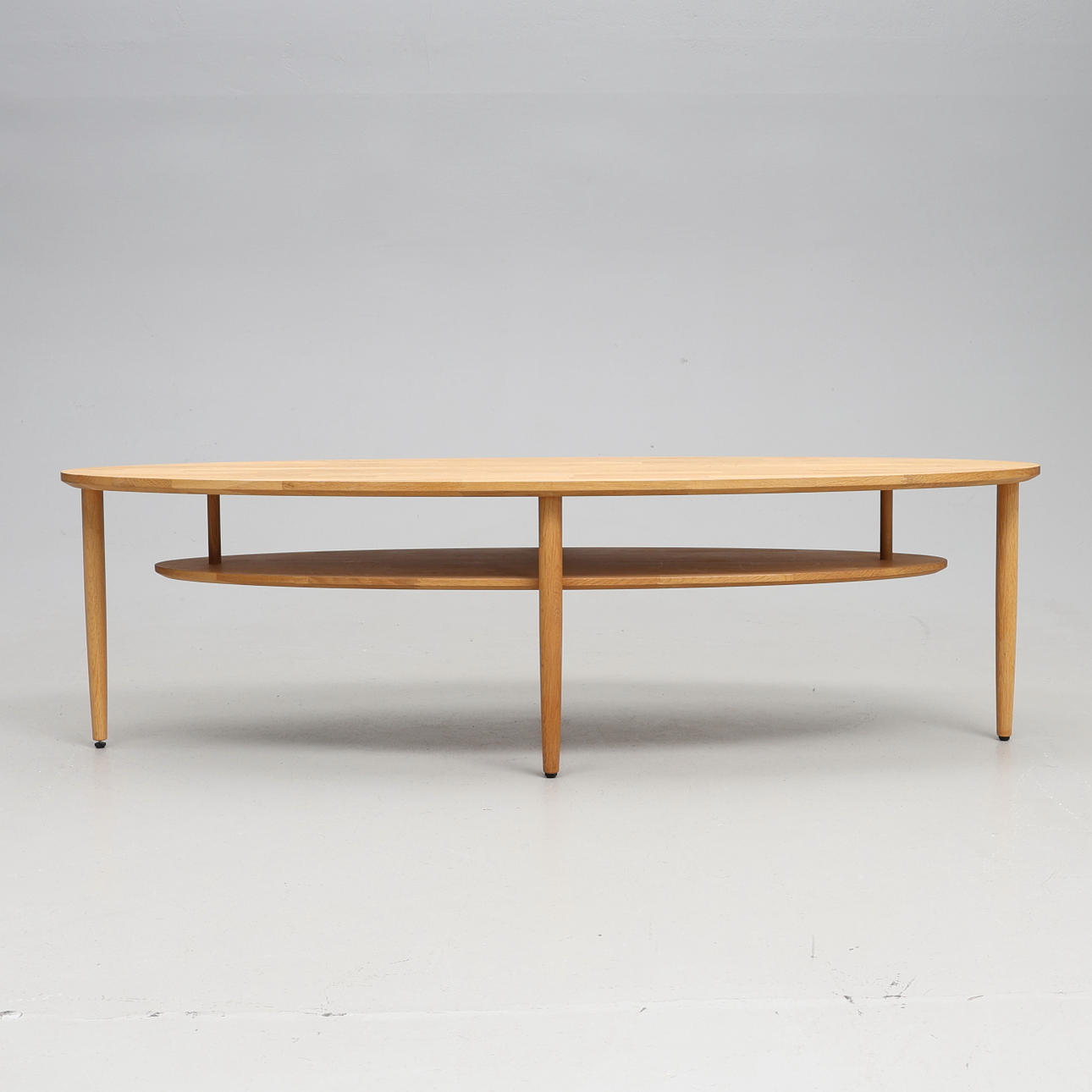 COUCHTISCH, Eiche, Ablage, oval.