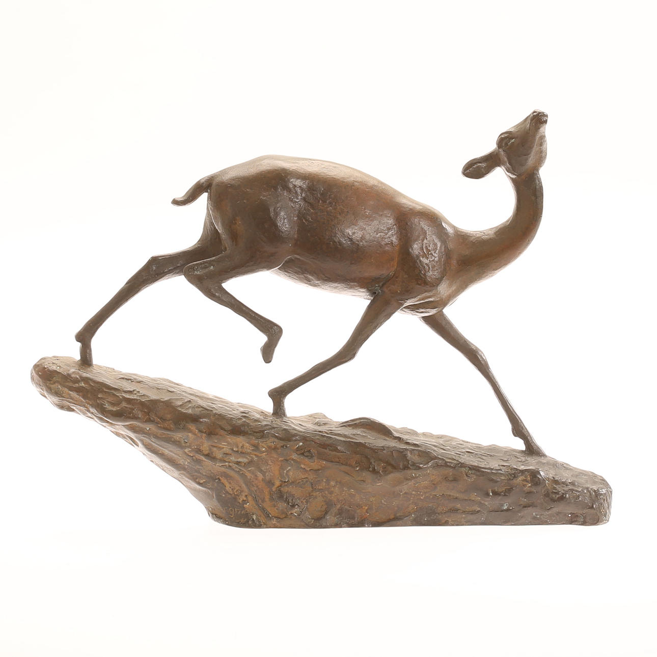 ARVID KNÖPPEL. Sculpture, patinated bronze, signed.