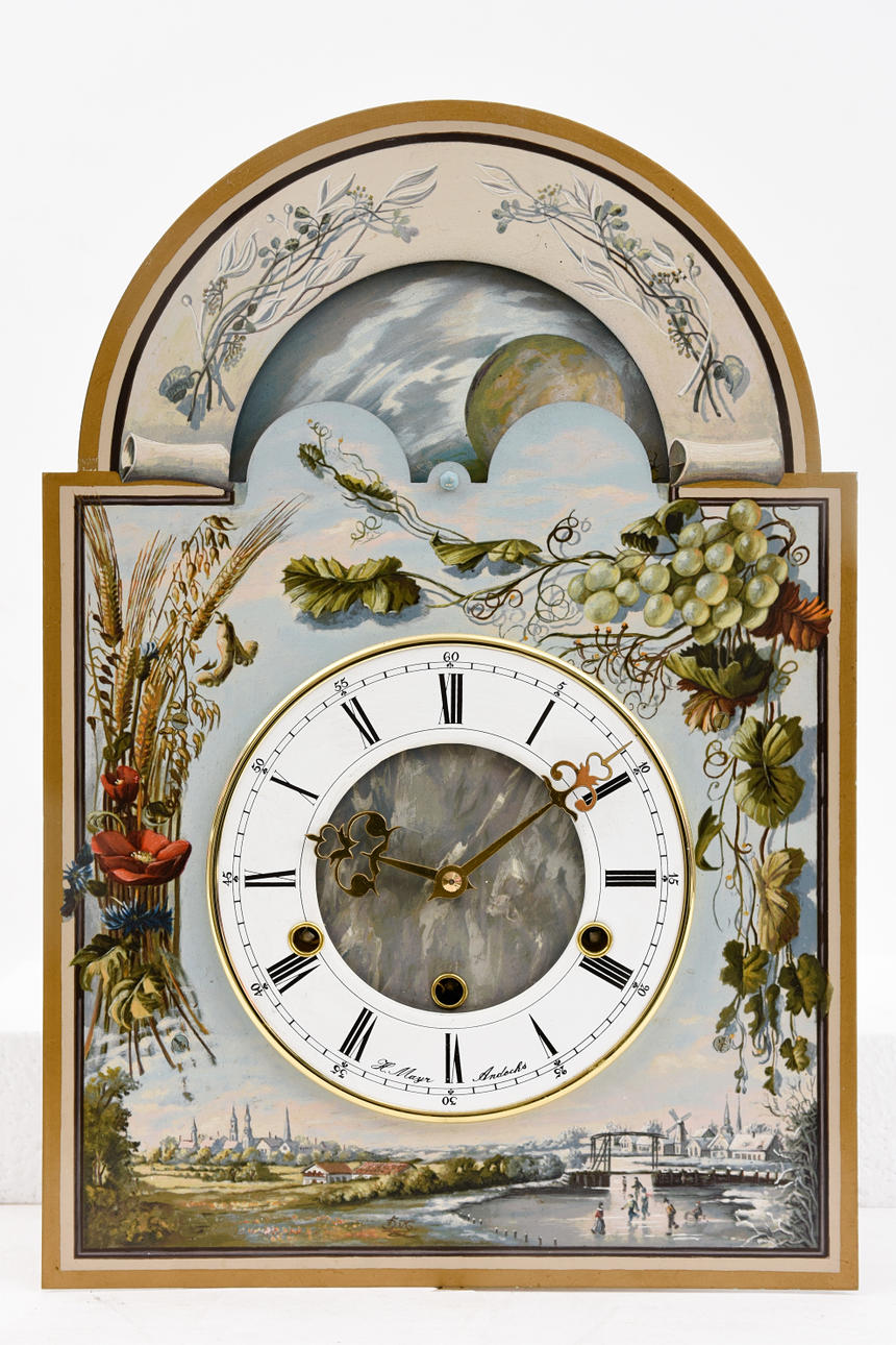 HELMUT MAYR. ”Painted Shield Clock”, väggklocka.
