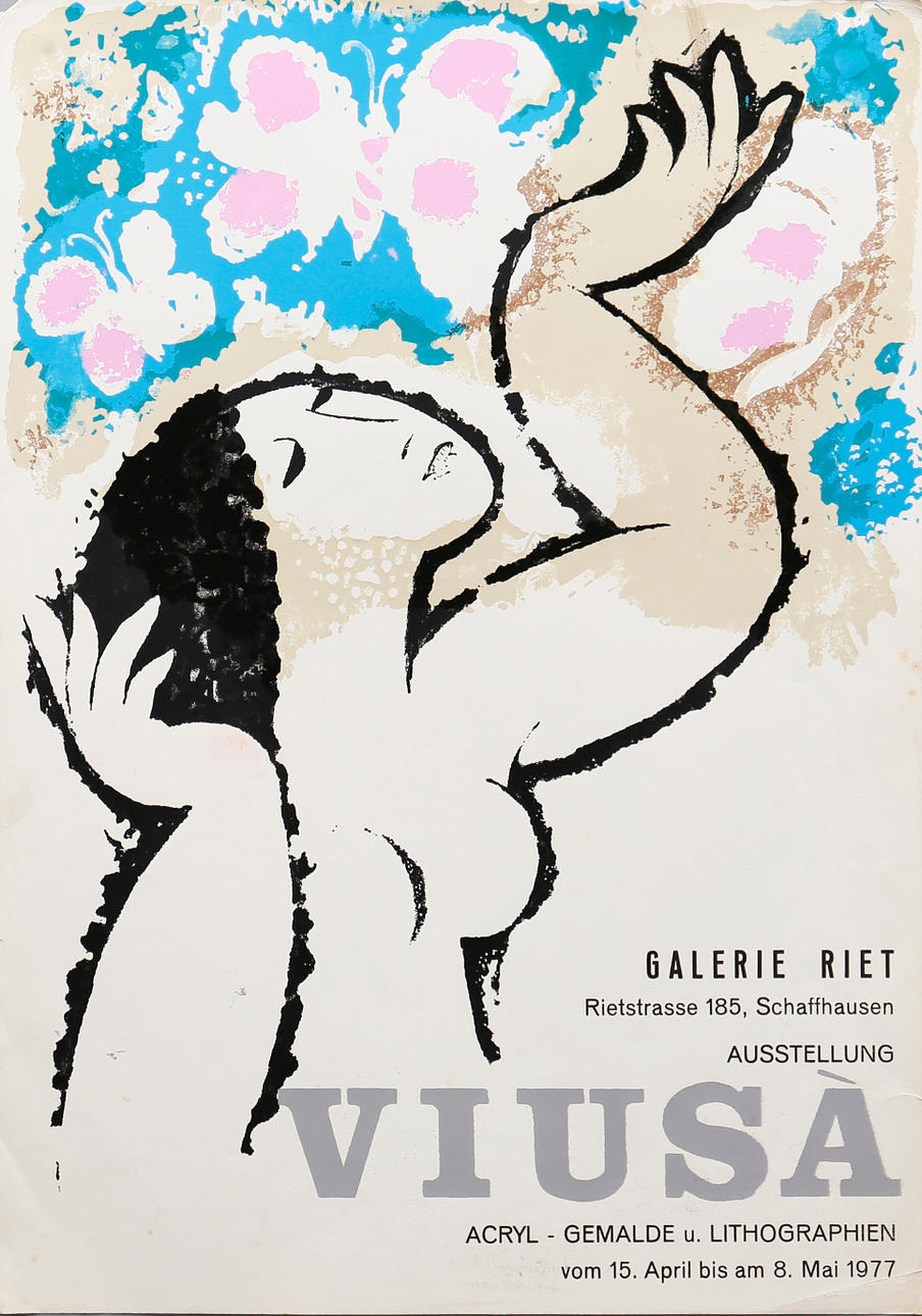 MANUEL VIUSÀ. EFTER. Affisch för Galerie Riet.