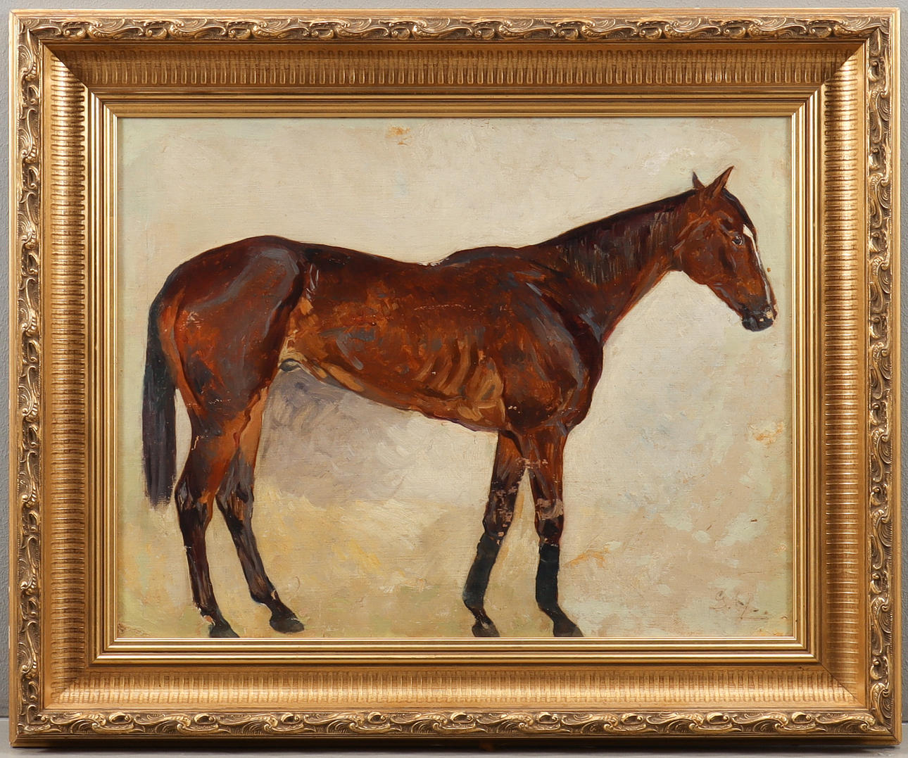 CARL GEORG ARSENIUS. Horse portrait.