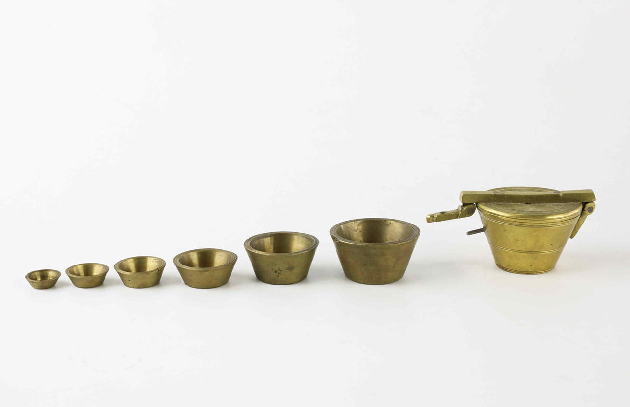 MÅTSET, brass, crown mark, marked 1880.