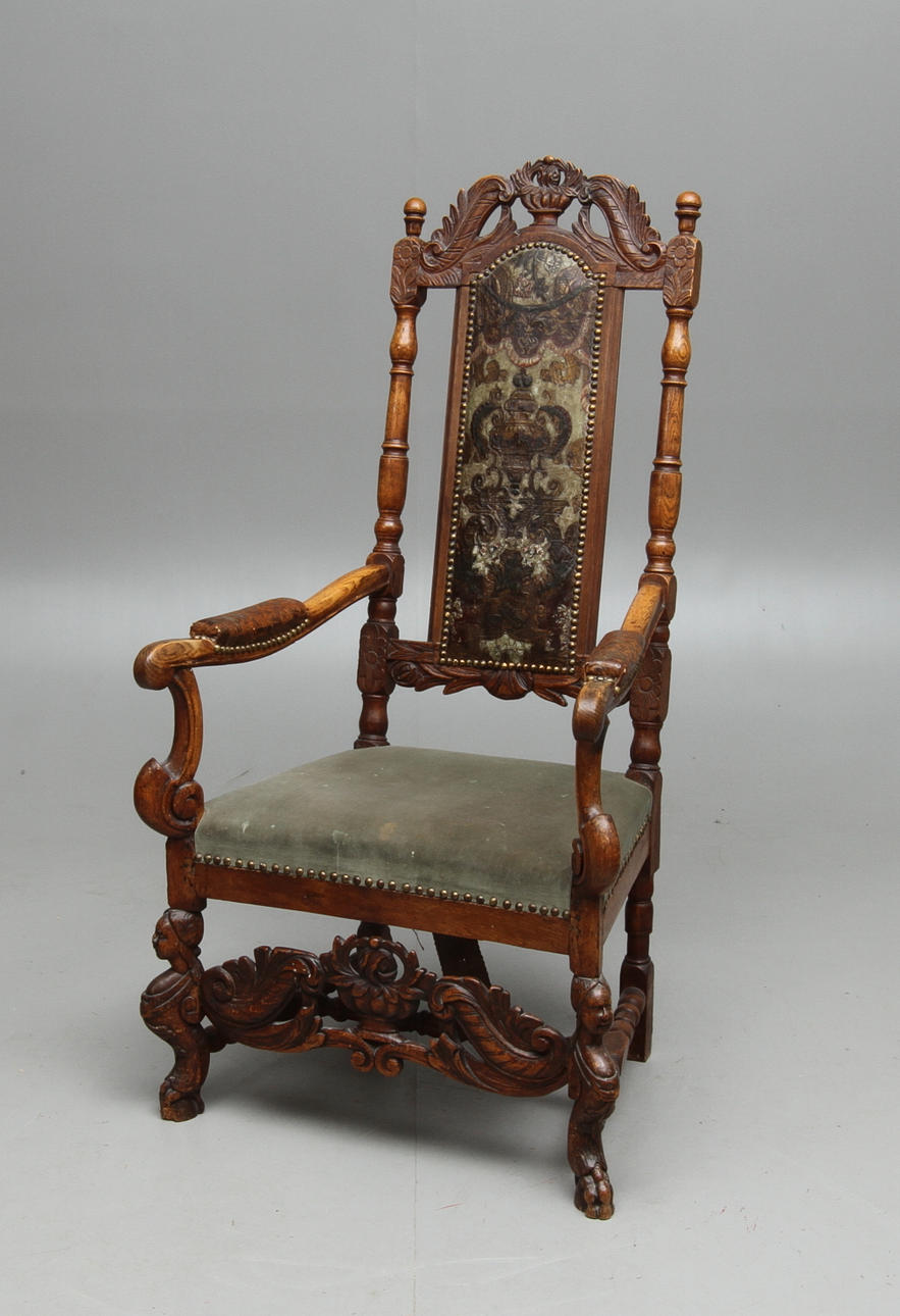 KARMSTOL, barockstil, 1900-tal.