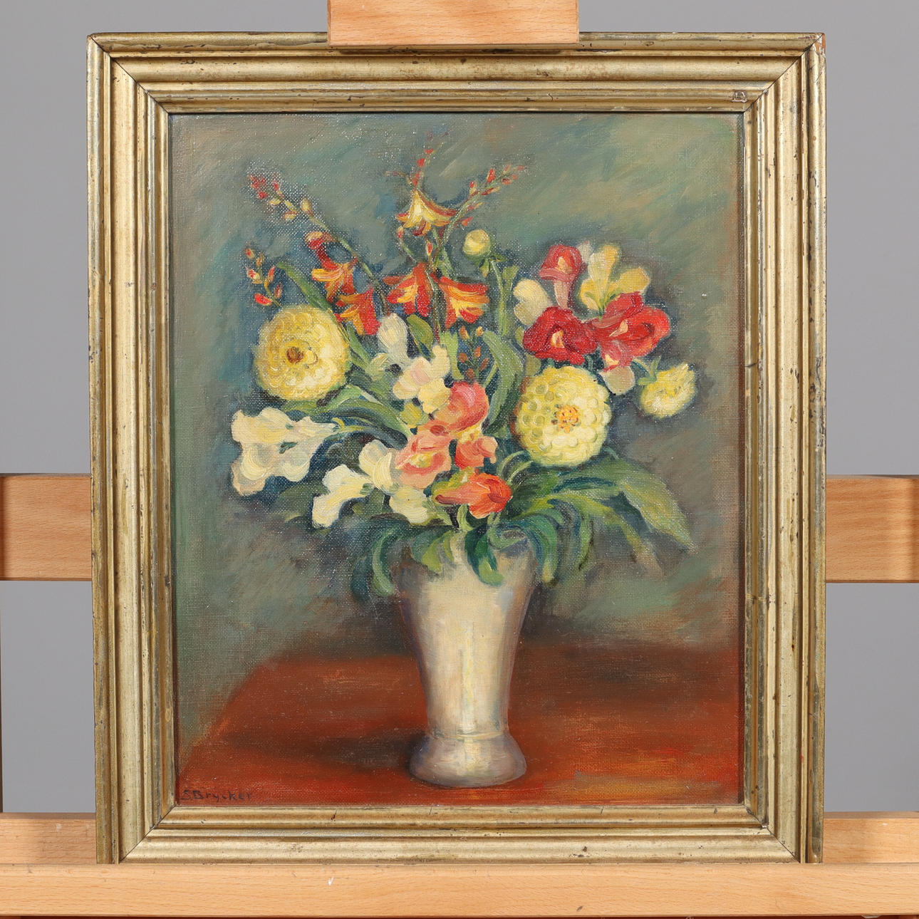 OIDENTIFIERAD KONSTNÄR. OLJA PÅ DUK, signerad S. Brycker.