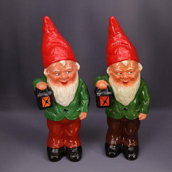 TOMTAR, ett par, keramik, Gräfenroda - Tyskland(DDR), 1900-tal.