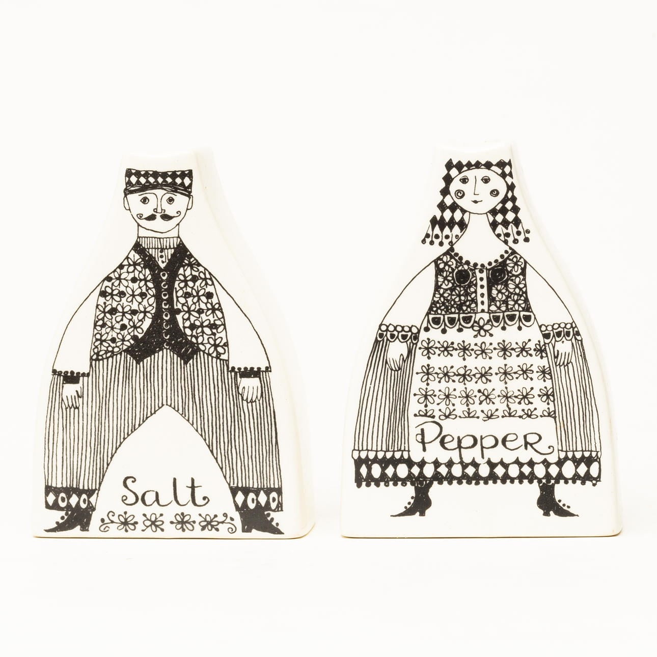 SALT och PEPPARKAR, porslin, Figgjo Flint Norge.