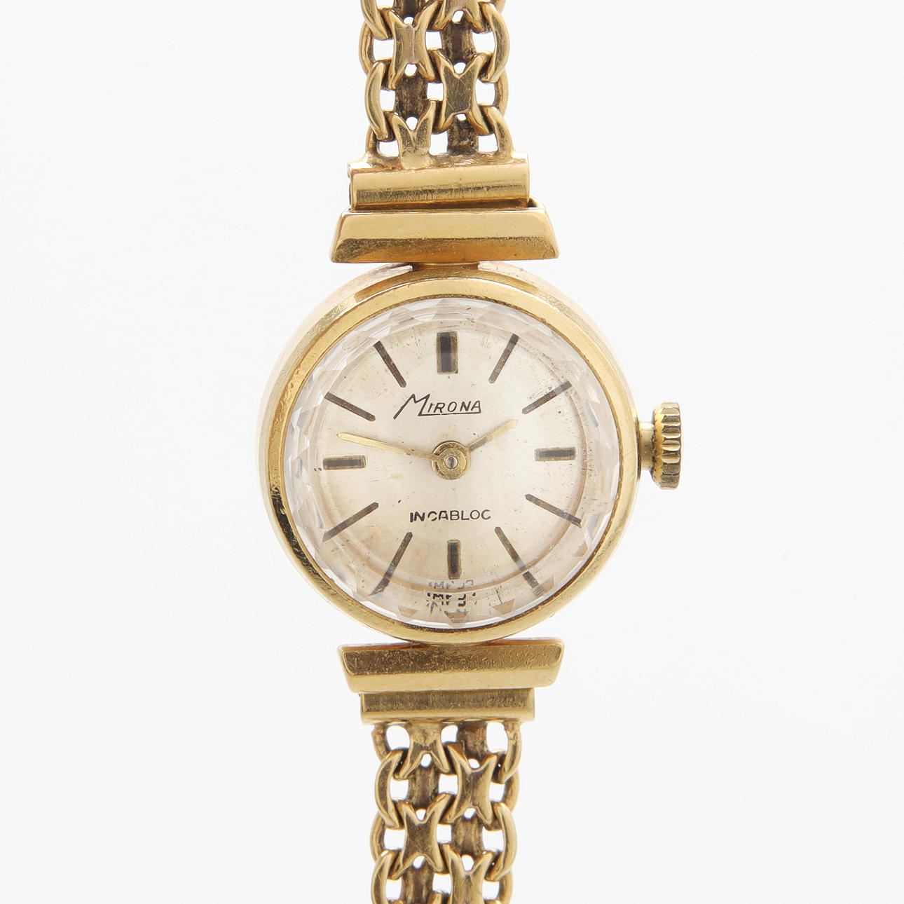 ARMBANDSUR, guld 18k i länk och boett, Mirona, total vikt med extra ...