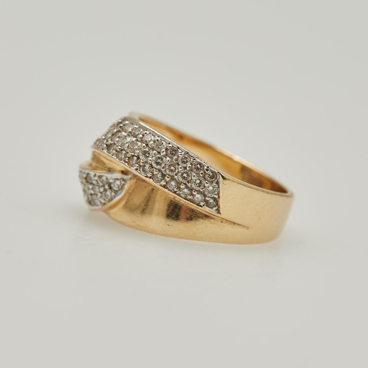 Ring, 585er Gelbgold, Diamanten.