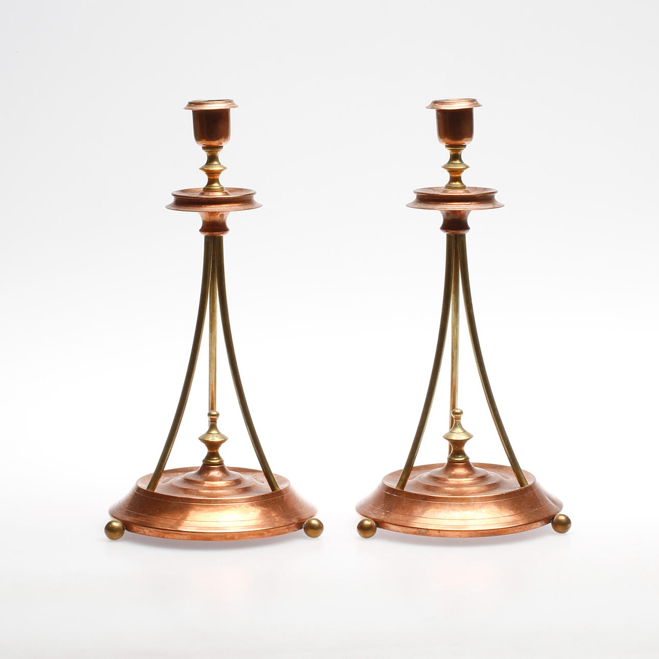 LJUSSTAKAR, ett par, jugend, 1920-tal.