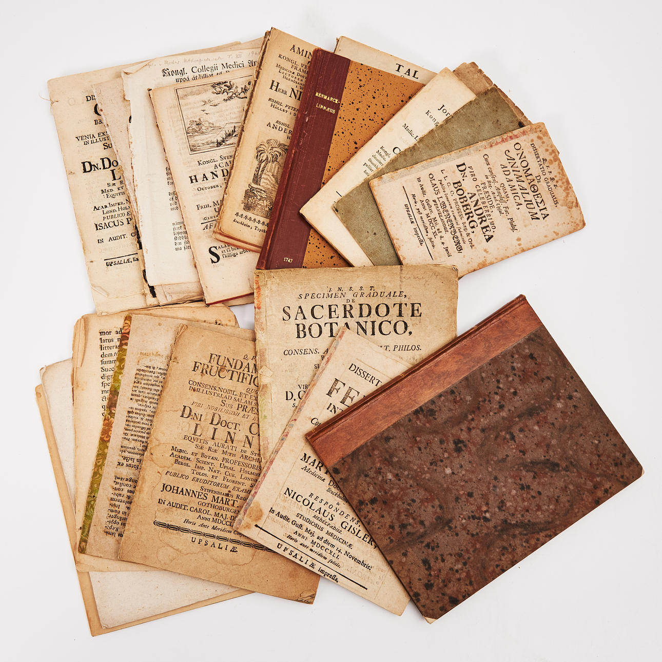DISSERTATIONS, SPEECHES, etc. under LINNAEUS, about 20 pieces, including botany.