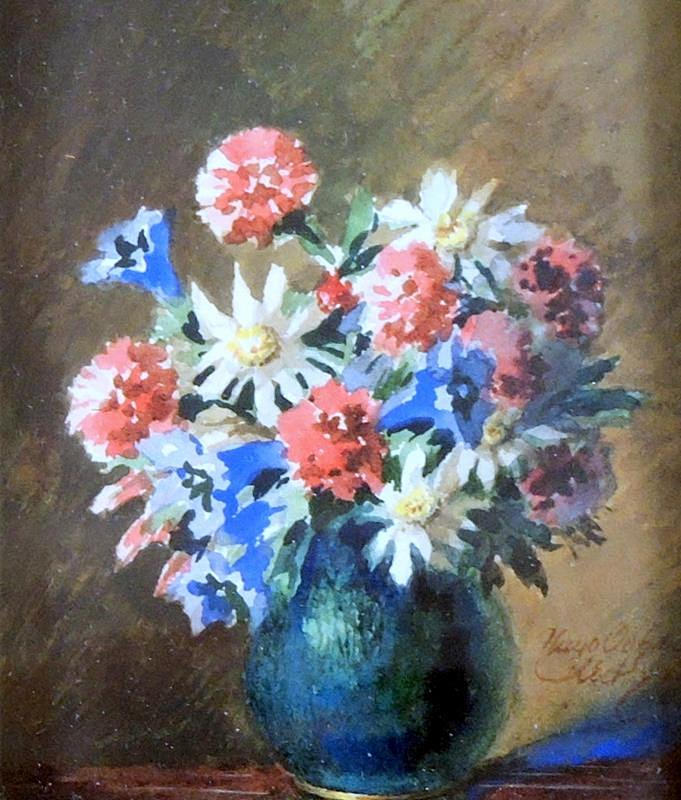 HUGO OEHME. VESIVÄRI; asetelma.