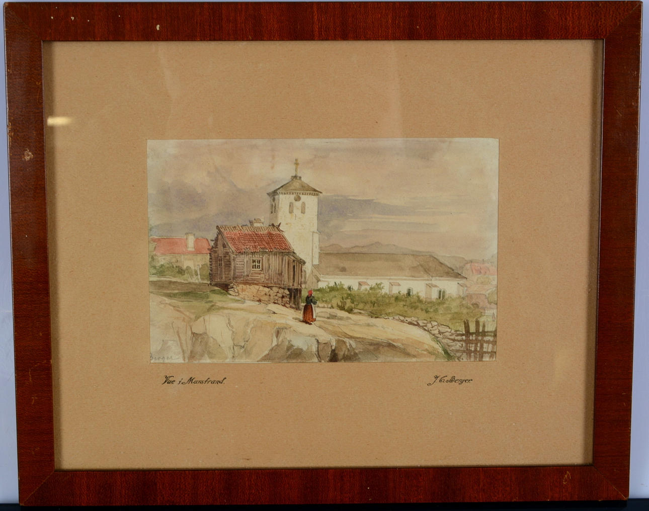 JOHAN CHRISTIAN BERGER. Akvarell.