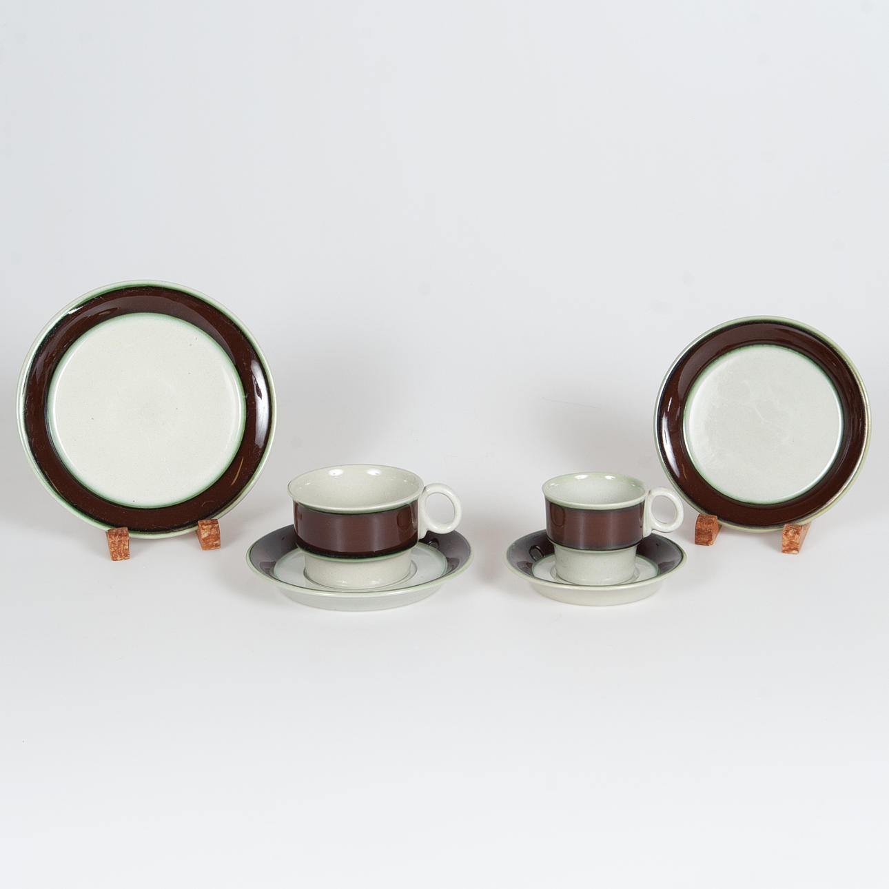 COFFEE AND TEA SET. Höganäs “Agat”. 70 pieces.