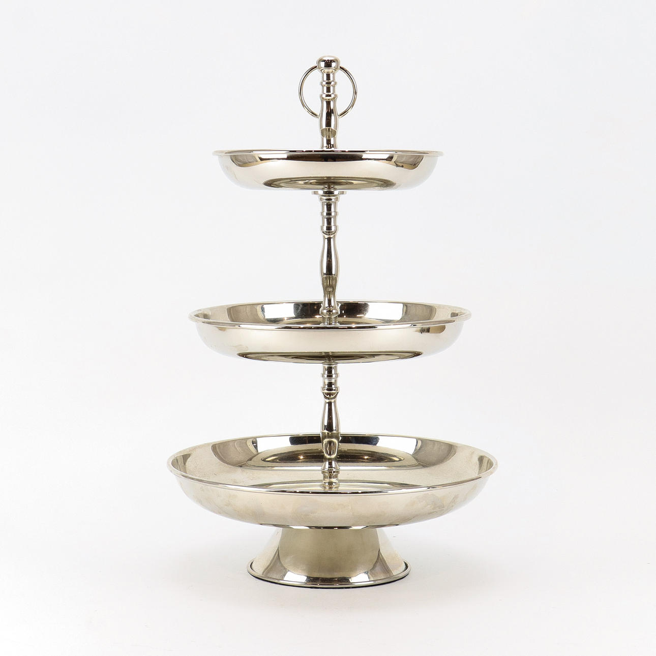 CAKE DISH Newport, white metal.