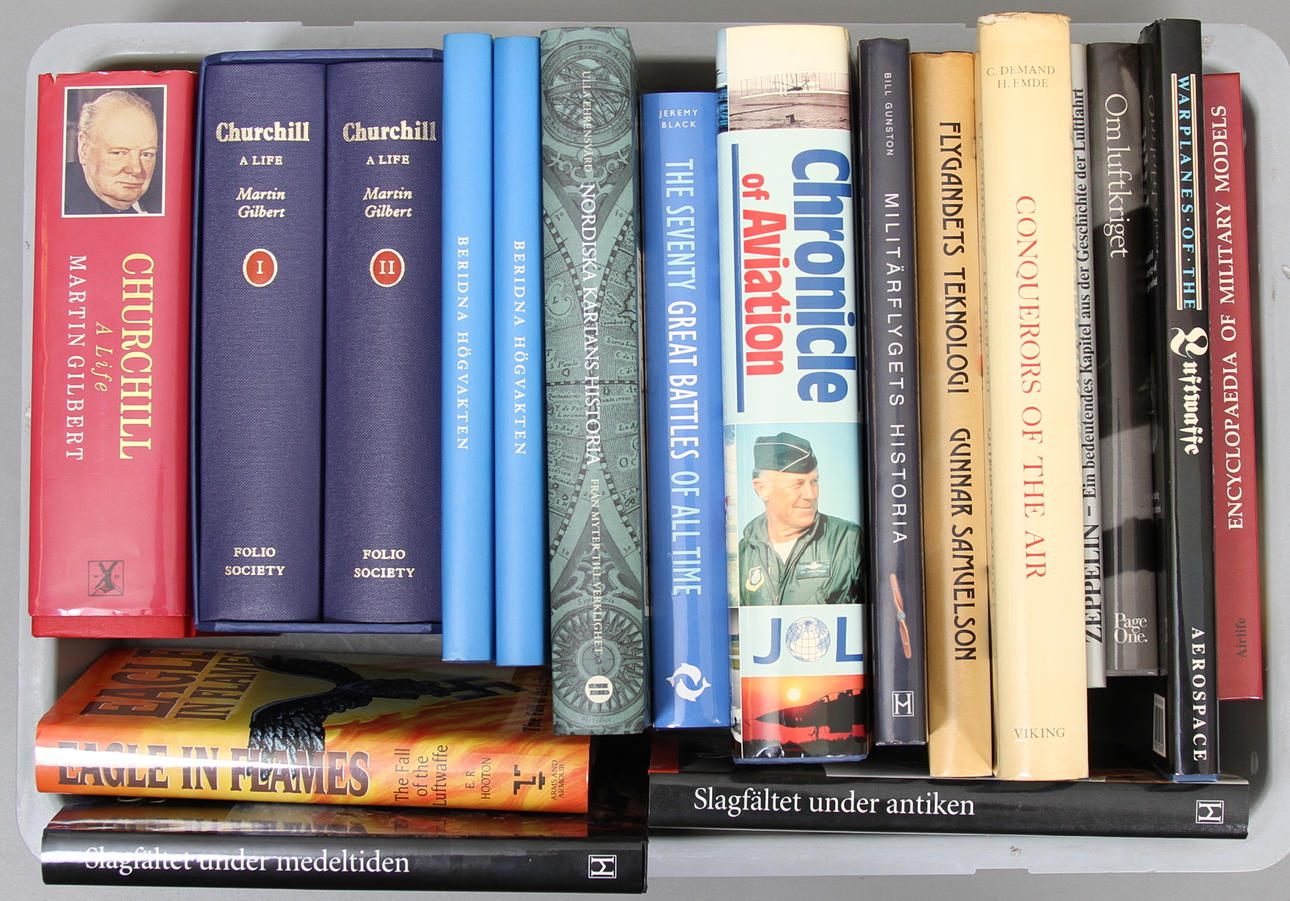 BOKBAND, 18 delar, flyghistoria mm.