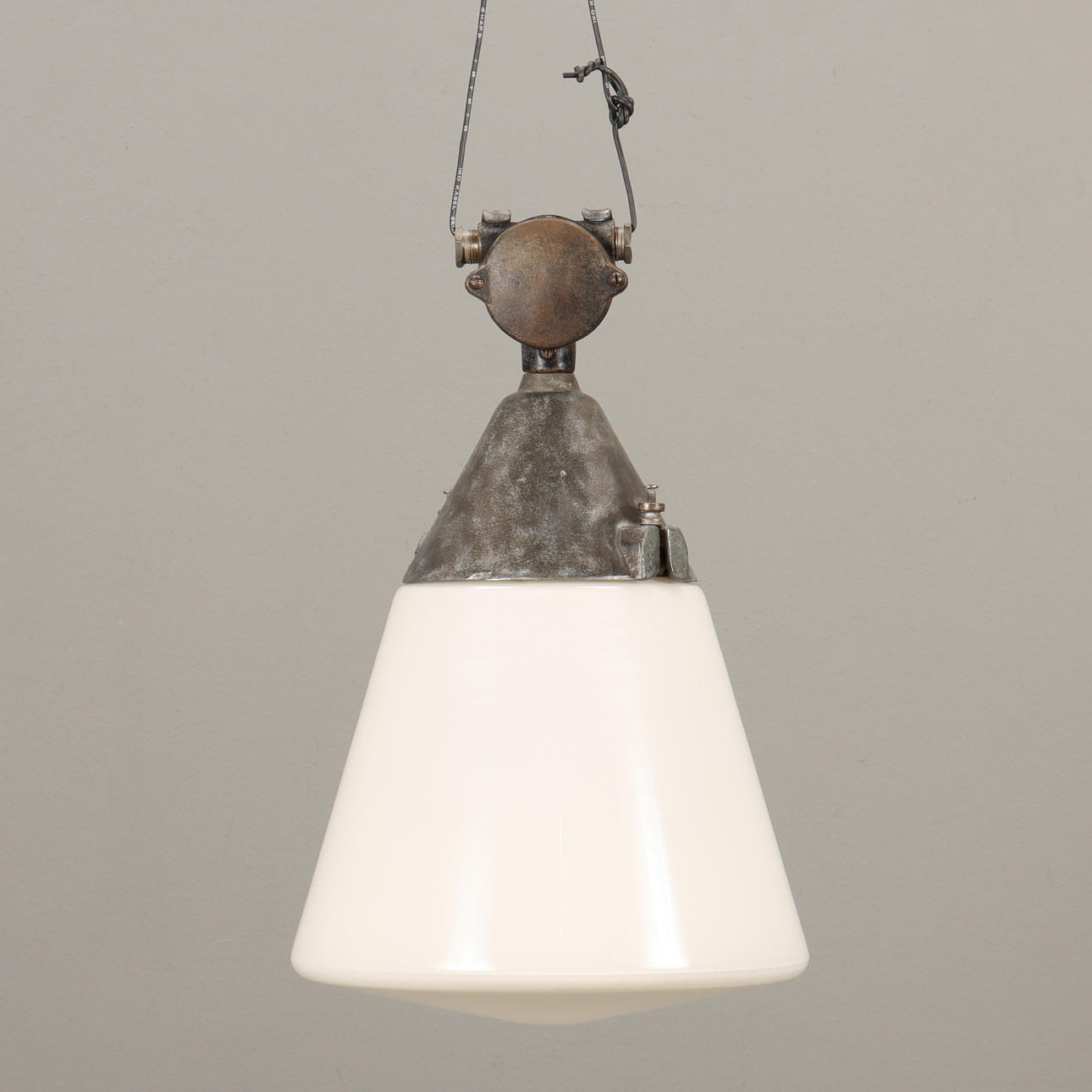 CEILING LAMP glass cup, industrial design.